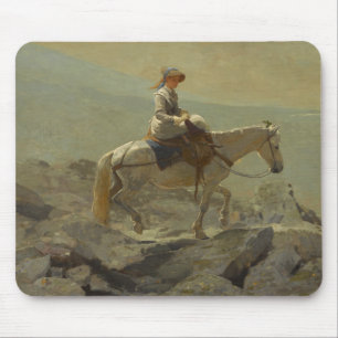 The Bridle Path, White Mountains (Winslow Homer) Mouse Pad