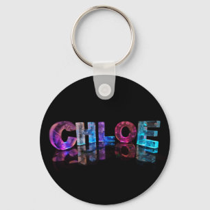 The  Brilliant Name Chloe in 3D Lights Key Ring