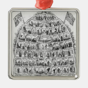 The British Beehive, 1867 Metal Tree Decoration