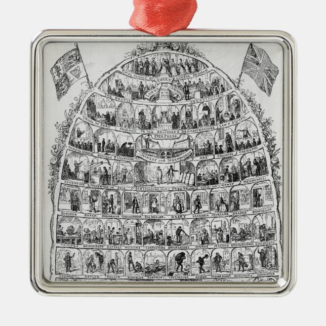 The British Beehive, 1867 Metal Tree Decoration (Front)
