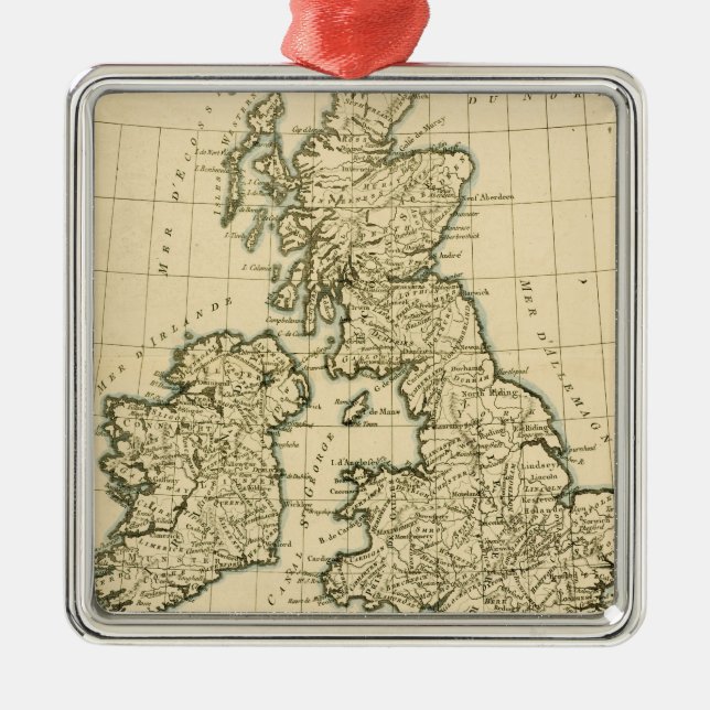 The British Isles Metal Tree Decoration (Front)