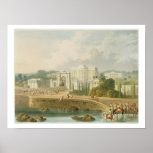 The British Residency at Hyderabad in 1813, from V Poster