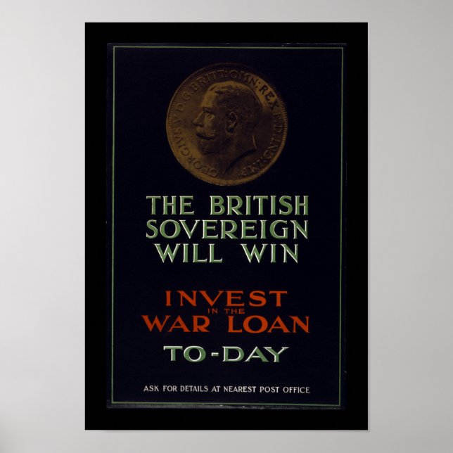 The British Sovereign Will Win (border) Poster (Front)