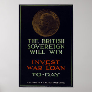 The British Sovereign Will Win (canvas) Poster
