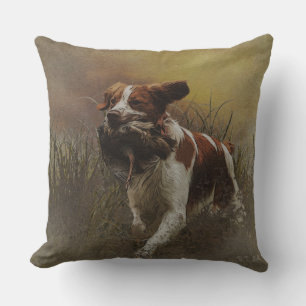 The Brittany spaniel Ceramic Tile Beverage Coas Cushion