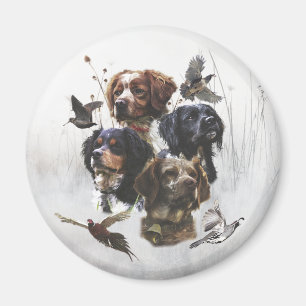 The Brittany Spaniels , Bird Hunting Season Magnet