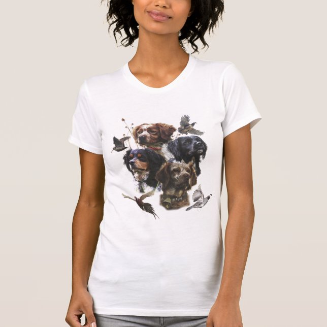 The Brittany Spaniels , Bird Hunting Season T-Shirt (Front)