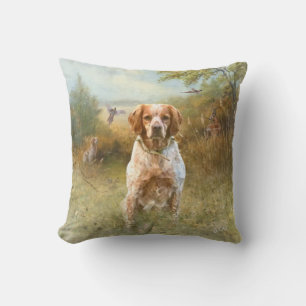 The Brittany Spaniels, French Brittany, Bird dog, Cushion