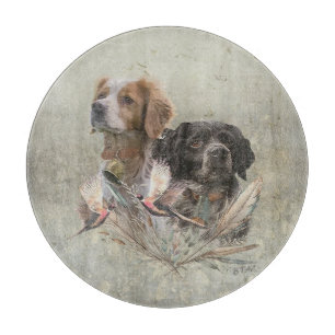 The Brittany Spaniels,  French Brittany, Bird dog, Cutting Board