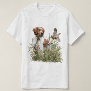 The Brittany Spaniels, French Brittany, Bird dog, T-Shirt