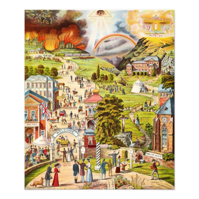 The Broad and Narrow Way by British SChool Photo Print (Front)