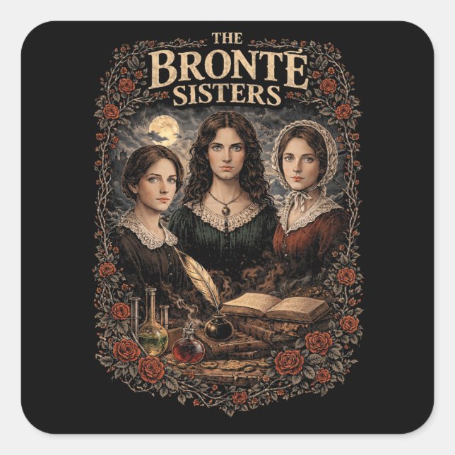 The Brontë Sisters Square Sticker (Front)