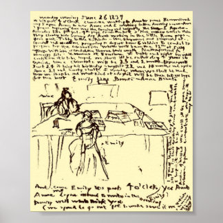 The Brontes ~ Emily & Anne's Diary Paper Restored Poster