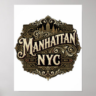 The Bronx Boogie Down Rope Emblem With Skyline Art Poster