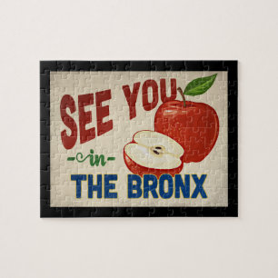 The Bronx New York Apple - Vintage Travel Jigsaw Puzzle