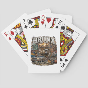 The Bronx New York Boogie Down Urban Collage Playing Cards