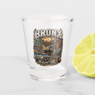 The Bronx New York Boogie Down Urban Collage Shot Glass