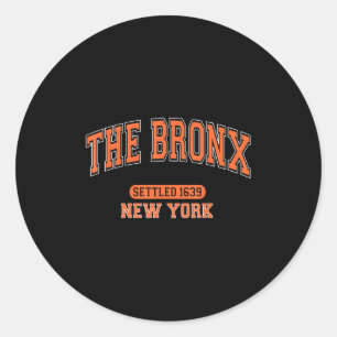 The Bronx New York Settled 16&#; Vintage Srts Arc Classic Round Sticker