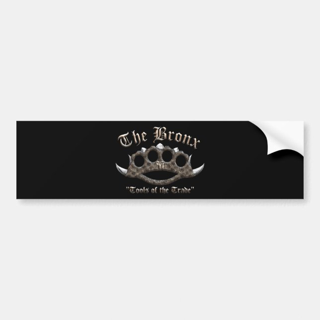 The Bronx - Spiked Brass Knuckles Bumper Sticker (Front)