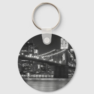 The Brooklyn Bridge - Black and White Key Ring