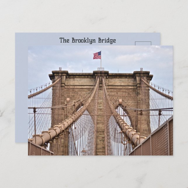 The Brooklyn Bridge Postcard New York America (Front/Back)
