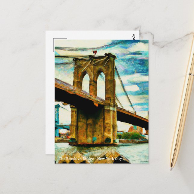 The Brooklyn Bridge Postcards (Front/Back In Situ)