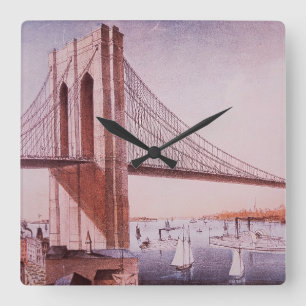 The Brooklyn Bridge Square Wall Clock