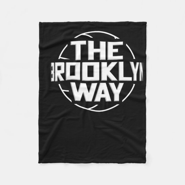 The Brooklyn Way Net Basketball  Fleece Blanket (Front)