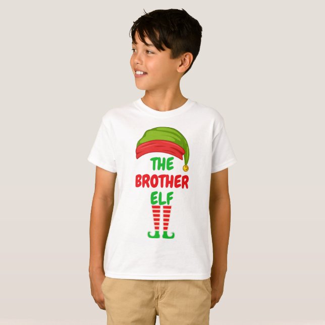 The Brother Elf Boy's Basic T-Shirt (Front Full)