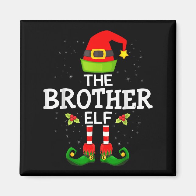 The Brother Elf Christmas Family Matching Pajama  Magnet (Front)