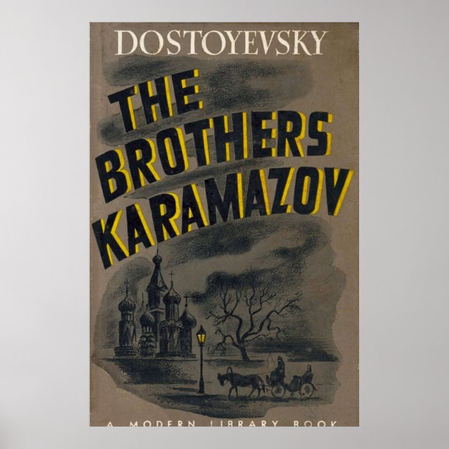The Brothers Karamazov   Dostoevsky vintage book c Poster (Front)
