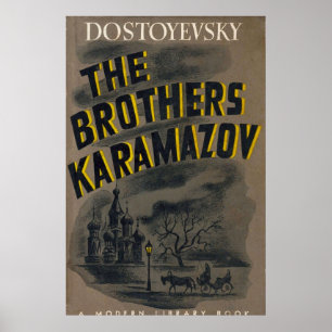 The Brothers Karamazov   Dostoevsky vintage book c Poster