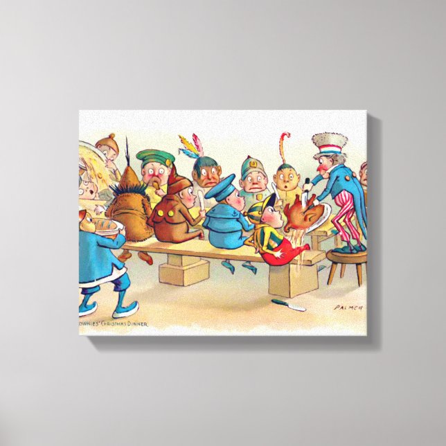 The Brownie's Christmas Dinner Canvas Print (Front)