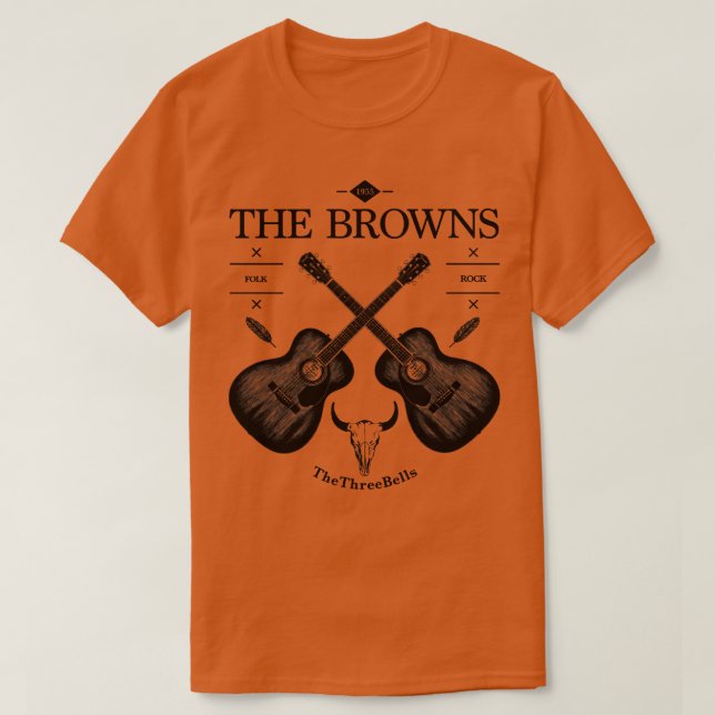 The Browns Acoustic Guitar Logo T-Shirt (Design Front)