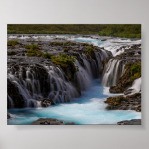 The Bruararfoss waterfall in Iceland Poster