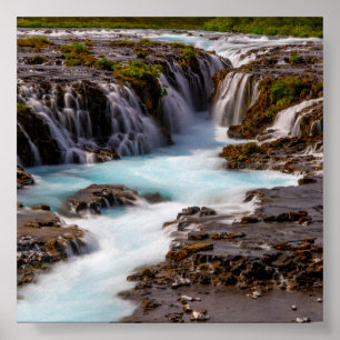 The Bruararfoss waterfall in Iceland Poster