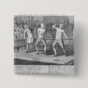 The Bruiser Bruis'd, Or, the Knowing-Ones 15 Cm Square Badge