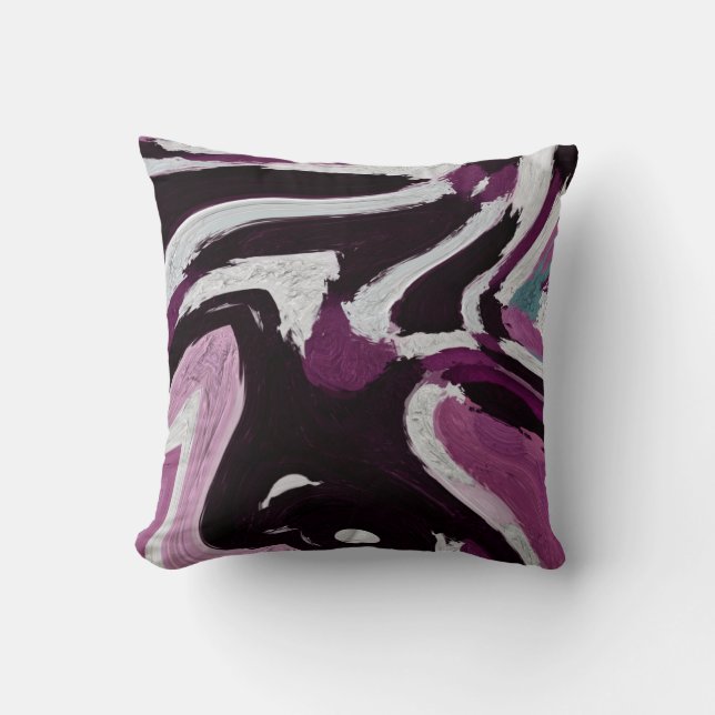 The brush stroke graphic abstract background. Art  Cushion (Front)