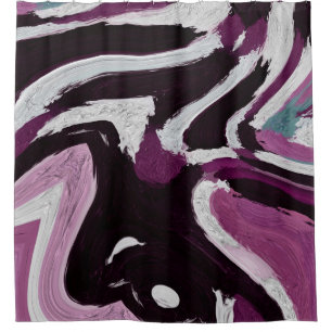 The brush stroke graphic abstract background. Art Shower Curtain