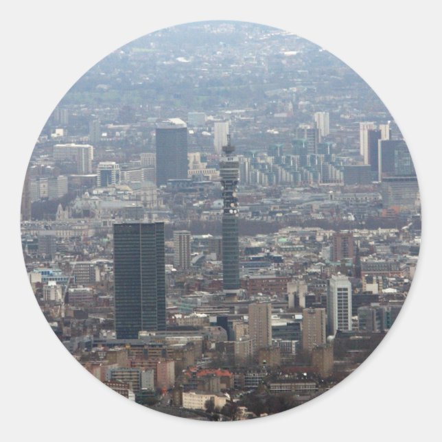 The BT Tower Classic Round Sticker (Front)