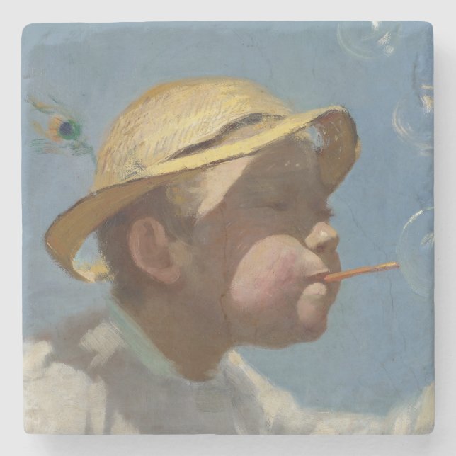 The Bubble Boy (by Paul Peel) Stone Coaster (Front)
