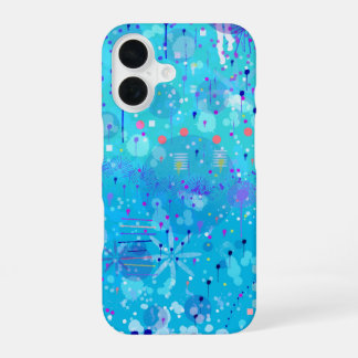 The Bubble Machine: Blue Abstract Art iPhone 16 Case