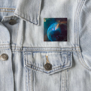 The Bubble Nebula, Ngc 7635. 15 Cm Square Badge