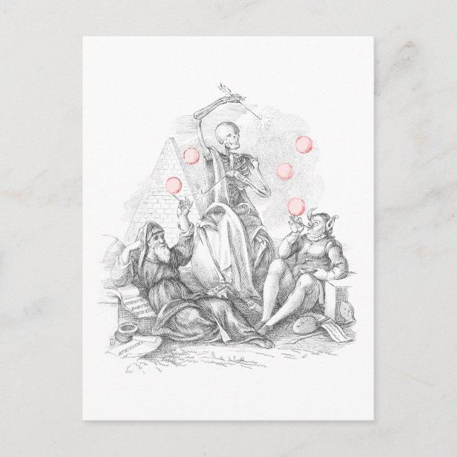 The Bubbles of Life Broken by Death Postcard (Front)