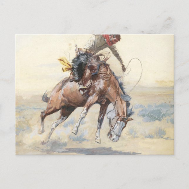 The Bucker 1904 By Charles Marion Russell Postcard (Front)