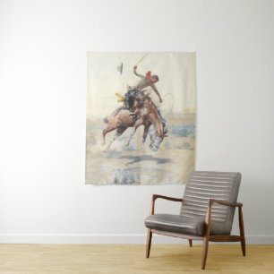 The Bucker 1904 By Charles Marion Russell Tapestry