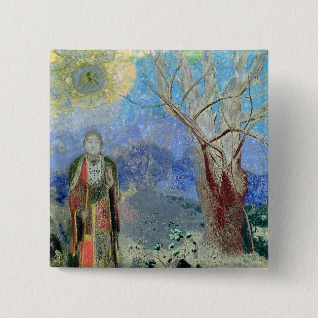 The Buddha, c.1905 15 Cm Square Badge (Front)
