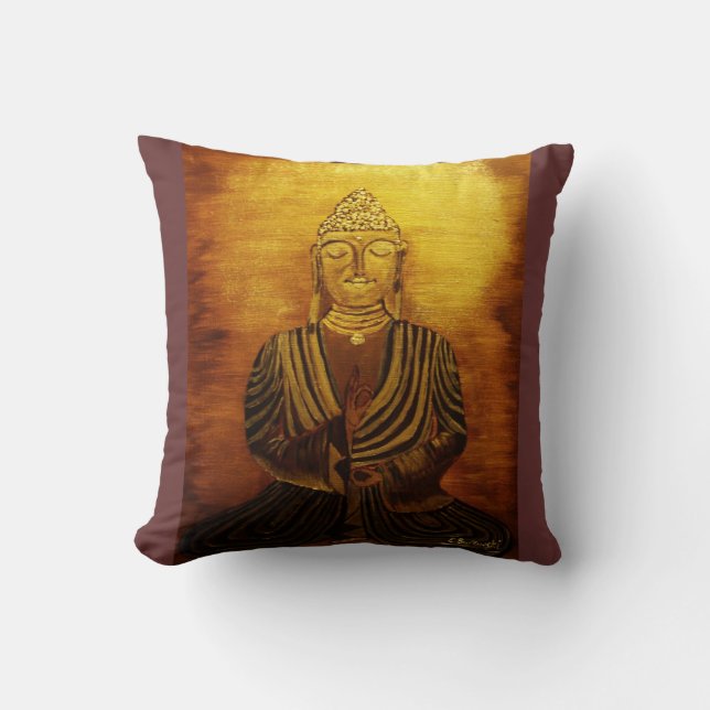 "The Buddha" original image of Eva Borowski Cushion (Front)