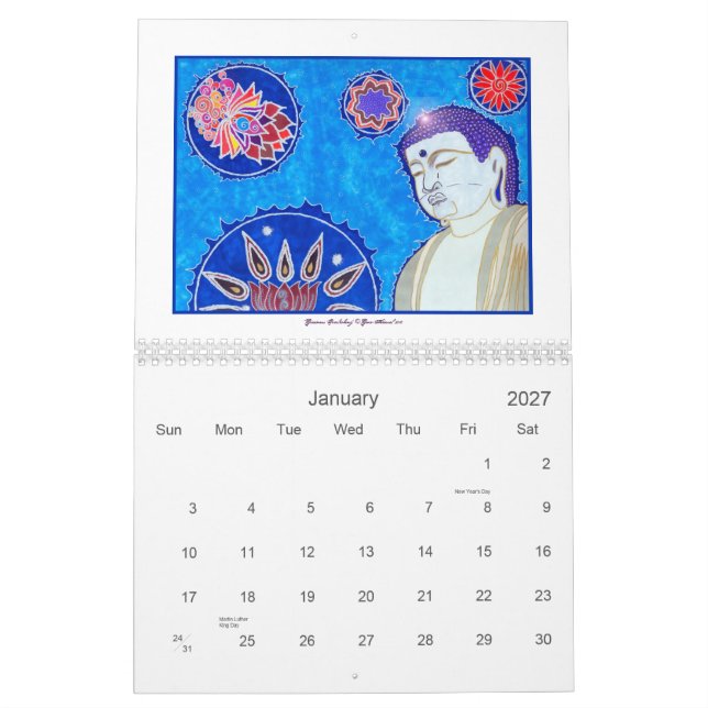 The Buddhas 2011 Calendar (Jan 2027)
