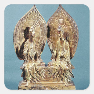 The Buddhas Prabhutaratna and Sakyamuni Square Sticker